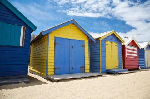 Beach huts 스톡 사진
