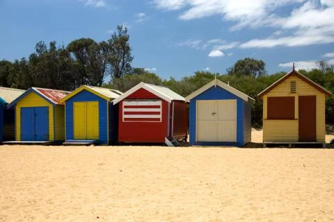 Beach huts Foto stock