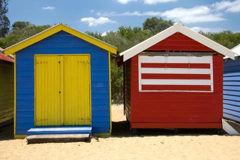 Beach huts Foto stock