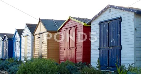 Beach Huts Stock Photos