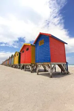 Beach huts 스톡 사진