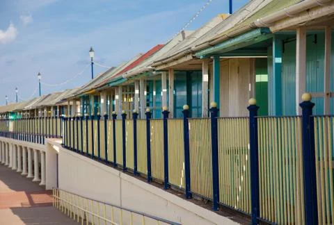 Beach huts Stock Photos