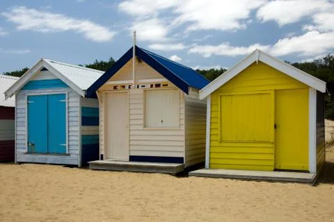 Beach Huts Stock Photos