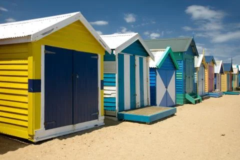 Beach Huts Foto stock