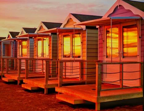 Beach Huts Stock Photos
