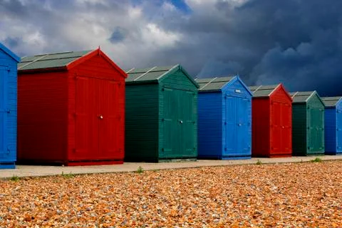 Beach Huts Stock Photos