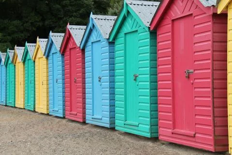 Beach Huts. Stock Photos