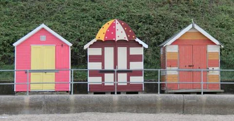 Beach Huts. Stock Photos