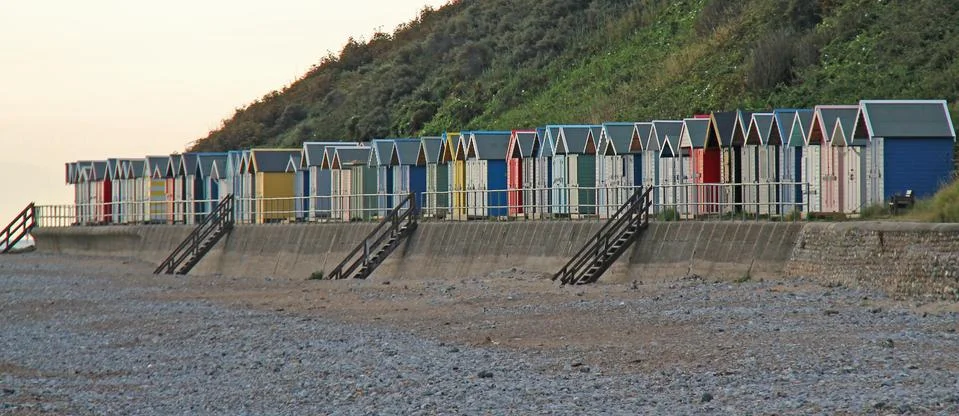 Beach Huts. Stock Photos