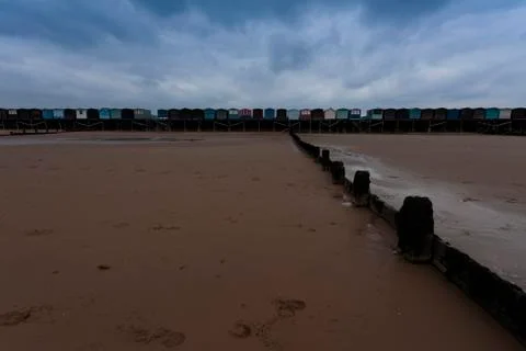 Beach huts Stock Photos