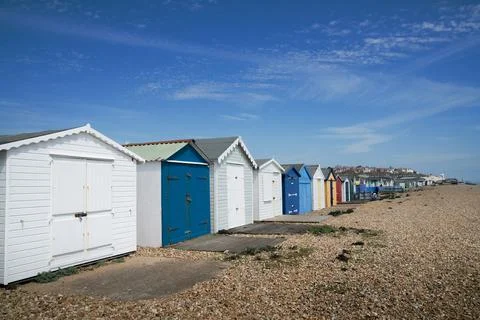 Beach huts Stock Photos