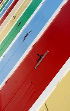 Beach huts Stock Photos