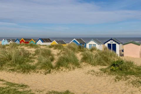 Beach Huts Foto stock