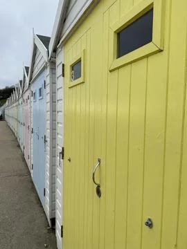 Beach huts Stock Photos
