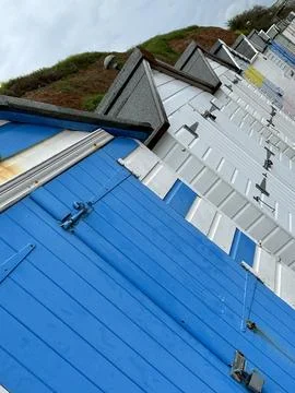 Beach huts Stock Photos