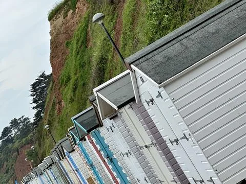 Beach huts Stock Photos