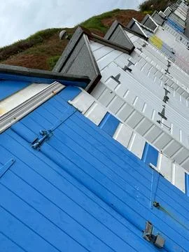 Beach huts Foto stock