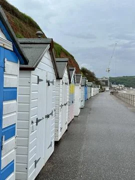 Beach huts Stock Photos