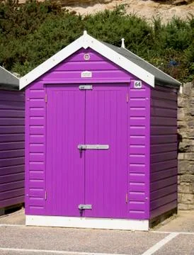 Beach Huts on Seafront Stock Photos