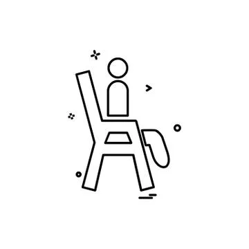 Beach icon design vector 스톡 일러스트