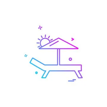 Beach icon design vector Stock Illustration