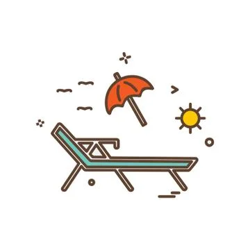 Beach icon design vector イラスト素材