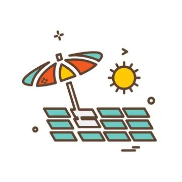 Beach icon design vector 스톡 일러스트