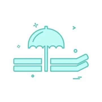 Beach icon design vector Illustrazione stock