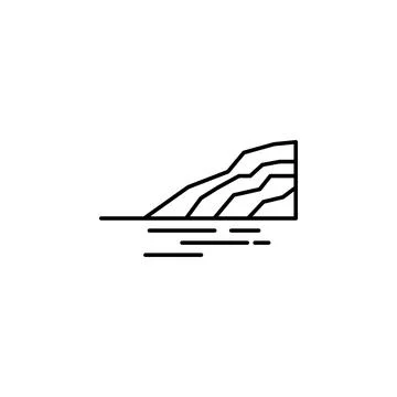 Beach icon. Element of landscape icon for mobile concept and web apps. Thin line Stock Illustration