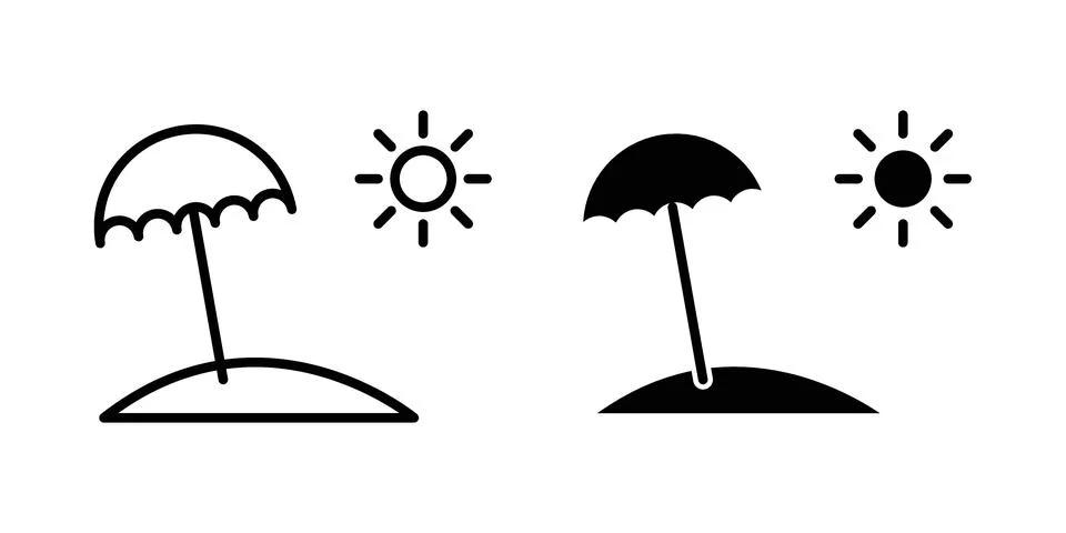 Beach icon graphic element. web icon set Stock Illustration