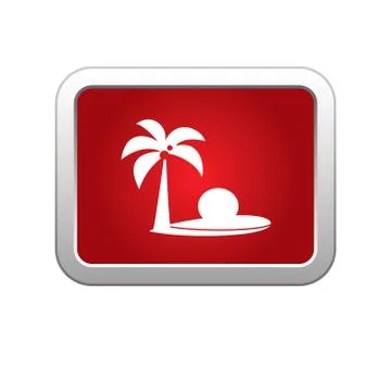 Beach icon Stock Illustration