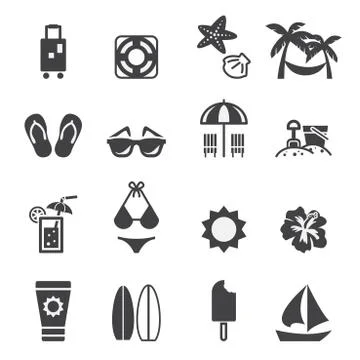 Beach icon Stock Illustration