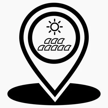 Beach icon Illustrazione stock