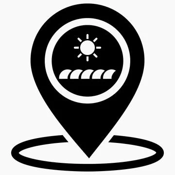 Beach icon Stock Illustration