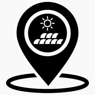 Beach icon Stock Illustration