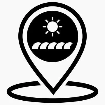 Beach icon Stock Illustration