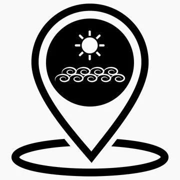 Beach icon Stock Illustration