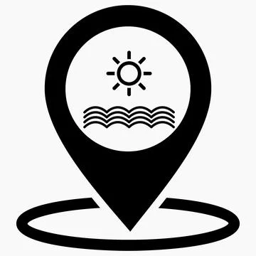 Beach icon Illustrazione stock