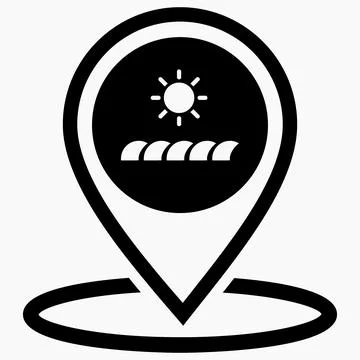 Beach icon Stock Illustration
