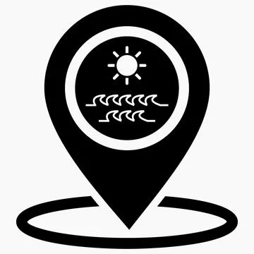 Beach icon Stock Illustration