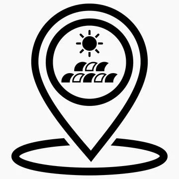 Beach icon Stock Illustration