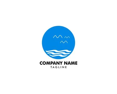 Beach icon logo element illustration Ilustración de archivo