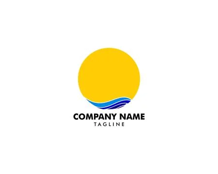 Beach icon logo element illustration Ilustración de archivo
