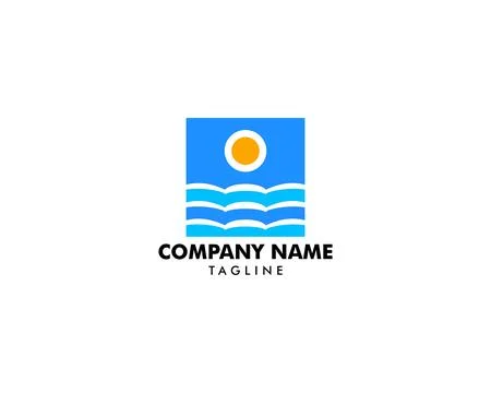 Beach icon logo element illustration Ilustración de archivo
