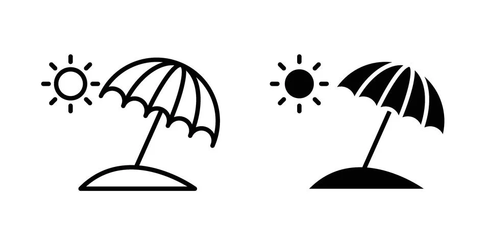 Beach icon vector design illustrations 스톡 일러스트