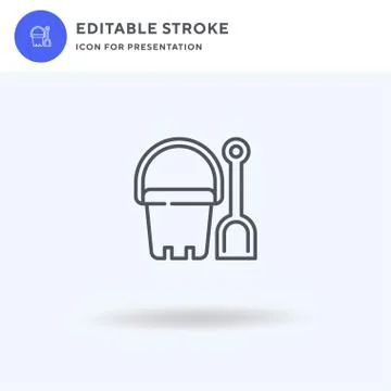 Beach icon vector, filled flat sign, solid pictogram isolated on white, logo 스톡 일러스트