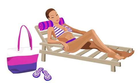 On the beach Stock-Illustration