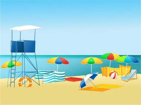 Beach Stock Illustration
