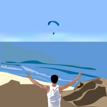 Beach Illustrazione stock