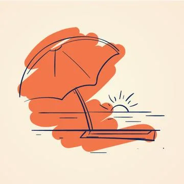 Beach Illustrazione stock